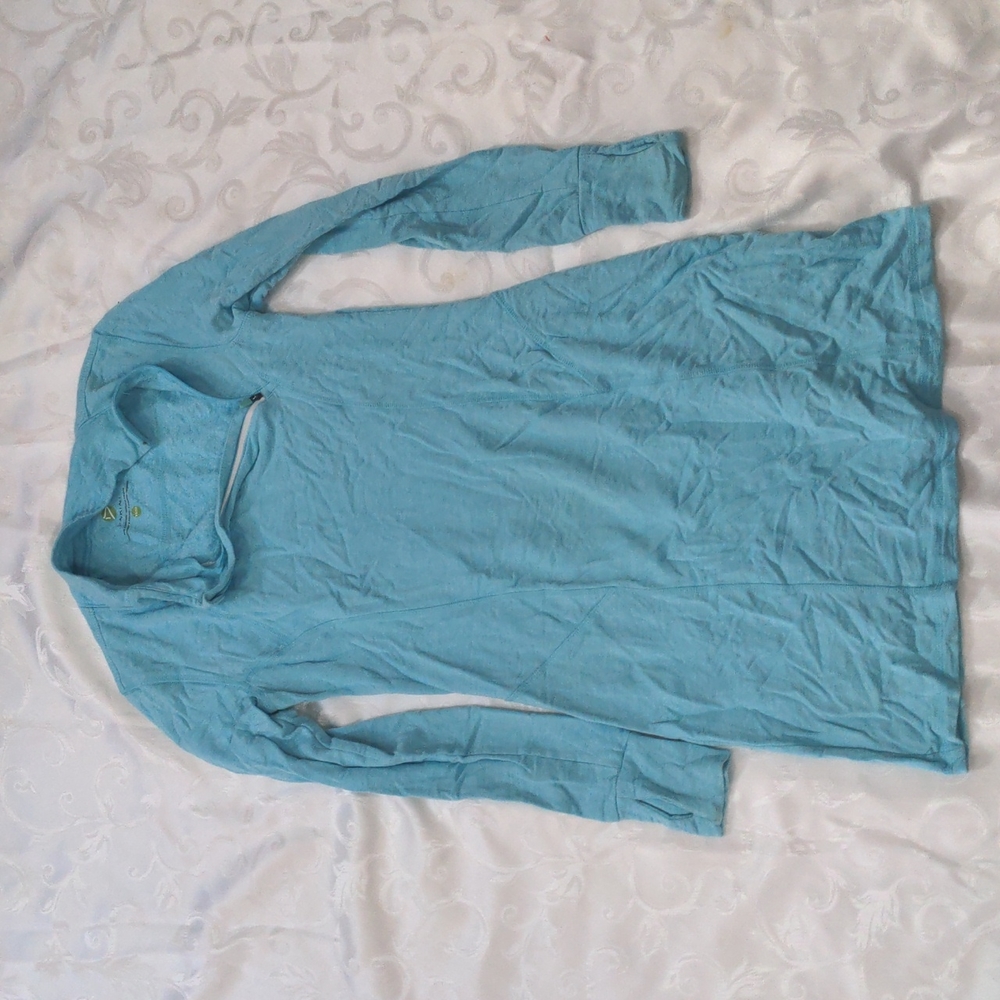 Dakini athletic sweatshirt dress with asymmetrical zipper collar